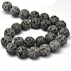 Unwaxed Natural Lava Rock Bead Strands LS-G-F309-16mm-2