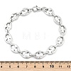 304 Stainless Steel Oval Link Chain Bracelets for Women Men BJEW-F488-48B-P-5