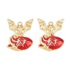 Rack Plating Alloy Enamel Pendants AL-CBA2B10-01G-06-1