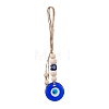 Handmade Blue Evil Eye Lampwork Pendant Decorations HJEW-JM02303-01-1