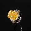 Brass Micro Pave Cubic Zirconia Finger Rings FS-WGEECB6-02-2