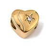 304 Stainless Steel with Crystal Rhinestone European Beads RB-CBAC900-01G-1
