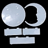 Moon Shape Floating Shelf DIY Silicone Molds Kit DIY-G093-02F-3