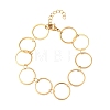 304 Stainless Steel Ring Link Chain Bracelets BJEW-P373-02C-G-4