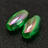 AB Color Plated Rice Electroplated Eco-Friendly Transparent Acrylic Beads X-PACR-I002-18-2