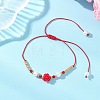 6Pcs Glass Seed Bead & Resin Braided Beaded Bracelets BJEW-MZ00307-8
