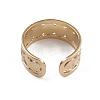 Ion Plating(IP) 304 Stainless Steel Heart Wrap Open Cuff Ring for Women RJEW-G285-06G-3