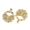 Rack Plating Brass Micro Pave Cubic Zirconia Pendants KK-K341-54G-04-2