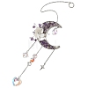 Flower Moon Metal & Natural Amethyst Chips Hanging Suncatcher GG-CBAB970-03B-4