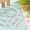 180Pcs 6 Color Opaque Baking Painted Crackle Glass Beads Strands EGLA-CA0001-08-4