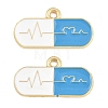 Medical Theme Alloy Enamel Pendants AL-CBA2919-03G-08A-1