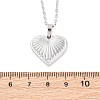 Heart 304 Stainless Steel Pendant Necklaces NJEW-H059-18P-5