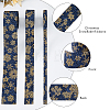 6M 3 Styles Christmas Double Face Printed Polyester Ribbons OCOR-FH0001-26B-4