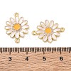 Brass Micro Pave Clear Cubic Zirconia Connector Charms CU-CBA280C-11G-02-3