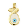 Rack Plating Brass Enamel Pendants KK-U029-12G-1