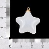 304 Stainless Steel Resin Pendants STAS-K322-11C-G-4