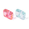UV Plating Transparent Acrylic European Beads OACR-M027-02I-3