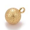 Brass Ball Charms KK-M229-73A-G-2
