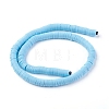 Flat Round Handmade Polymer Clay Beads LS-CLAY-R067-8.0mm-36-3