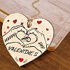 Heart with Word Wooden Hanging Plate HJEW-WH0037-016-6