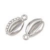 304 Stainless Steel with Crystal Rhinestone Charms RB-CBABFDA-11E-P-2