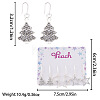 3Pairs Christmas Alloy & Rhinestone Dangle Earrings Sets FS-WG10992-31-1