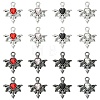 16Pcs 8 Colors Alloy Rhinestone Pendants RB-CJ0001-11-1