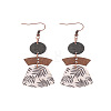 Alloy with Imitation Leather Dangle Earrings FS-WG30D02-06-1