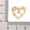 Ion Plating(IP) Brass Micro Pave Cubic Zirconia Pandents KK-U042-03G-3