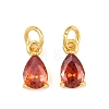 Brass Pave Cubic Zirconia Charms KK-K340-51G-07-1