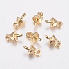304 Stainless Steel Cup Pearl Peg Bails Pin Pendants X-STAS-H436-16-1