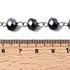 Handmade Rondelle Glass Beads Chains for Necklaces Bracelets Making AJEW-JB00120-07-3