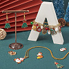  32Pcs 16 Styles Christmas Theme Alloy Enamel Pendants ENAM-TA0001-64-18