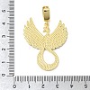 Brass Micro Pave Clear Cubic Zirconia Pendants KK-F940-02G-3