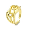 Brass Open Cuff Ring RJEW-B051-13G-1