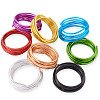 Fashewelry 8 Roll 8 Colors Round Aluminum Wire AW-FW0001-03-12