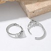 Brass Clear Cubic Zirconia Hoop Earrings EJEW-Q014-14P-5