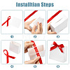 White Cardboard Paper Wedding Candy Boxes with Ribbon CON-FZC0002-002D-3
