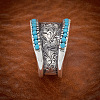 Retro Alloy & Turquoise Finger Rings FS-WG1E1DC-04-2