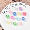 UV Plating Transparent Acrylic European Beads OACR-M027-02Q-1