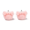 Flocking Opaque Resin Pendants RESI-F064-A20-1