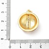 Brass Micro Pave Clear Cubic Zirconia Pendants KK-A303-17A-G-3