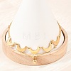 Moon 304 Stainless Steel Satellite Chains Double Layers Anklets BJEW-H643-08G-2