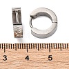 304 Stainless Steel Polishing effect Hoop Earrings EJEW-M001-14P-4