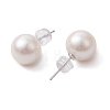 Natural Pearl Ear Studs EJEW-P286-30P-2