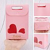  20Pcs 2 Style Rectangle Paper Bags with Handle and Clear Heart Shape Display Window CON-NB0001-90-3
