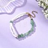 Natural Gemstone Chip Beads & Glass Seed Beads Beaded Bracelets for Women BJEW-JB14137-4