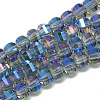 Electroplate Glass Beads Strands EGLA-Q094-A15-1