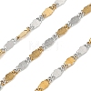 Two Tone 304 Stainless Steel Twisted Figaro Chains CHS-G052-01GP-1