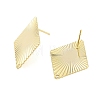 Brass Stud Earrings Findings EJEW-B063-09G-2